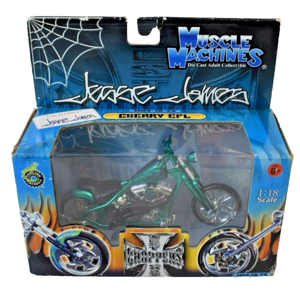 Jesse James West Coast Choppers Cherry CFL 1:18 Scale Muscle Machines